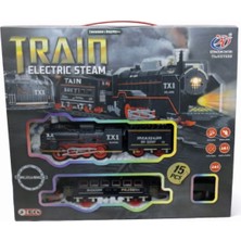 Nasyonel Toys Elektrikli Buharlı Tren Seti – Işıklı & Duman Efektli – Raylı Oyuncak Tren – Kutulu