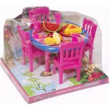 Nasyonel Toys Oyuncak Masa Sandalye Yemek Seti – Evcilik Yemek Masası – Kız Çocuk Oyuncağı