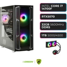 Green Grıffın G6 | Rtx 5070 | Intel I7-14700F | 32 GB Ddr5 Ram | 1tb SSD | Sıvı Soğutucu | Oyuncu Oem Paket