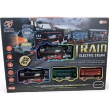 Nasyonel Toys Elektrikli Buharlı Tren Seti – Işıklı & Duman Efektli – Raylı Oyuncak Tren