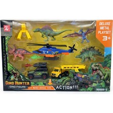 Nasyonel Toys Dino Hunter Action Oyuncak Seti – Helikopter, Araçlar ve Dinozorlar – 3+ Yaş