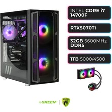 Green Grıffın G6 | Rtx 5070TI | Intel I7-14700F | 32 GB Ddr5 Ram | 1tb SSD | Sıvı Soğutucu | Oyuncu Oem Paket