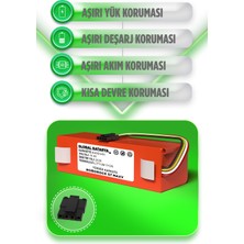 Global Batarya Roborock S7 Maxv Uyumlu Akıllı Robot Süpürge Bataryası 14.4V 6400MAH Li-Ion Pil (Yüksek Kapasite)