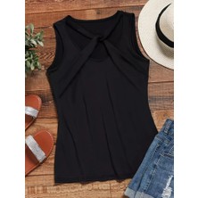 Adisia Kadın Önden Çapraz Detay Askılı Viskon Bluz