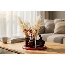 Kelebek Rüyası Sanat Atölyesi Aşk Temalı Vazo Set , Kalpli Set , Sevililer Günü , Hediyelik , Dekor