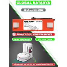 Global Batarya Roborock S7 Plus Uyumlu Robot Süpürge Bataryası 14.4V 5200MAH Li-Ion Pil (Orijinal Kapasite)