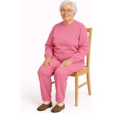 Med Live Demans Hastaları Için Sırttan Fermuarlı Tulum Pembe