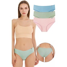 Sensu Kadın Fitilli Slip Model 5'li Külot Set Karışık Renkler KTS2000