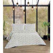 D'niss Home Petek Desenli 3 Parça Çift Kişilik Yatak Örtüsü