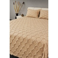 D'niss Home Petek Desenli 3 Parça Çift Kişilik Yatak Örtüsü