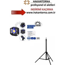 ALWAYSSPEED Ht- Arm Şarjlı LED Lamba Fener Işıldak Kampçı Lambası 2000 Lümen Tripod  ESEN200A