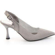 Bambi Platin  Kadın Abiye Ayakkabı K01670061678