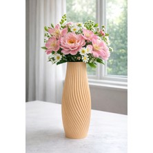 3D Tasarım Modern Vazo – Minimal Dekoratif Çiçek Vazosu 18CM Uzunluk