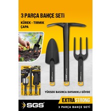 Normadia 3'lü Bahçe Seti, Kürek, Tırmık ve Çapa, Bahçıvanlık Için Uygun