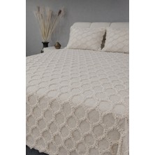 D'niss Home Petek Desenli 3 Parça Çift Kişilik Yatak Örtüsü