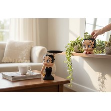 Kelebek Rüyası Sanat Atölyesi Betty Boop Set (Sunumluk ve Saksı ) , Dekor , Hediyelik , Kahve Sunum , Saksı
