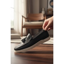 Enoch Hakiki Deri Püskül Detaylı ve Esnek Comfort Tabanlı Erkek Loafer