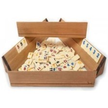 Kervan Büyük Boy Cilalı Ahşap Okey Takımı 101 Okey, Kemik Taş