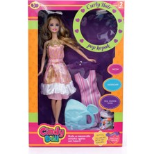 Nasyonel Toys Aksesuarlı Moda Oyuncak Bebek Seti – Çantalı Elbiseli Kız Çocuk Oyuncağı