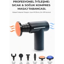 Qasul Sıcak Soğuk Başlıklı Derin Doku Masaj Tabancası Şarjlı, 6 Başlıklı Profesyonel Kas Gevşetici Cihaz