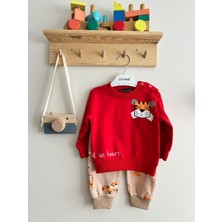 Junies Baby Aslan Baskılı Ikili Takım