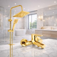 Gold Robot Duş Seti ve Banyo Bataryası Musluğu Çeşmesi Garantili Yerli Üretim