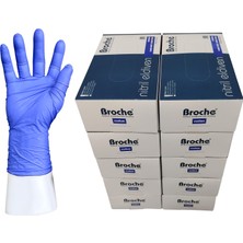 Broche Pudrasız Kobalt Mavi Nitril Eldiven M Beden 10'lu Paket