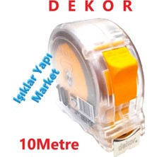 Normadia 10 Metre Şeffaf Şerit Metre, Ustalar Için Hassas ve Dayanıklı Ölçüm Aracı