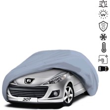 ULTRASHOP Peugeot 207 Sedan (2006 – 2014) Su Geçirmez Araba Brandası Dış Mekan Oto Brandası