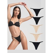 Gecko Collection Kadın String Tanga Külot 5 Adet