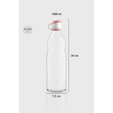 Renga Zen 1000 ml Cam Şişe 181001 Pastel Pembe