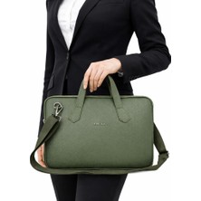 Derise Club Kadın Haki Renk Evrak Çantası 13,6 inç Laptop Çantası