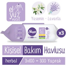 Sleepy Herbal Kişisel Bakım Havlusu 3X100 (300 Yaprak)