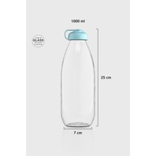 Renga Milky 1000 ml Cam Şişe 181009 Mint Mavisi