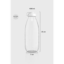 Renga Milky 1000 ml Cam Şişe 181009 Beyaz