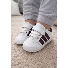 Kiçi Cırt Cırtlı Çizgili Ilk Adım Rahat Taban Ayakkabı