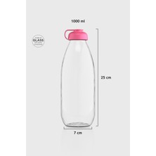 Renga Milky 1000 ml Cam Şişe 181009 Fuşya