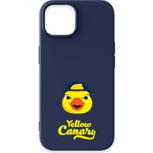 iPhone 15 Uyumlu Fenerbahçe Yellow Canary Lacivert Silikon Lisanslı Telefon Kılıfı