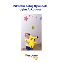 Nasyonel Toys Pikachu Peluş Oyuncak 35 cm – Yumuşak Boncuk Elyaf Dolu Uyku Arkadaşı –