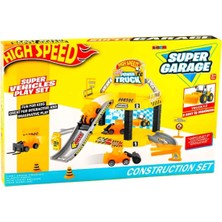 Nasyonel Toys High Speed Super Garage Inşaat Seti – Vinçli Garaj & Kamyon Oyun Seti (NZM-411)