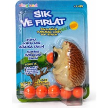 Nasyonel Toys Sık ve Fırlat Kirpi Oyuncak | Yumuşak Top Atan Eğlenceli Oyuncak | 3+ Yaş