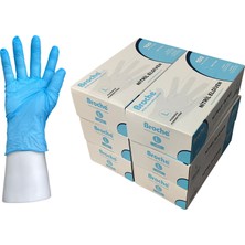 Broche Pudrasız Mavi Nitril Eldiven L Beden 6'lı Paket