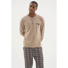 Kly %100 Pamuk Yeni Sezon Midi Yaka Modern Tasarım Pijama Takım