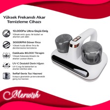 Goes 10000 Pa Emiş Güçlü El Süpürgesi Uv LED Akar Temizleme Yatak Koltuk Halı Derin Hijyen