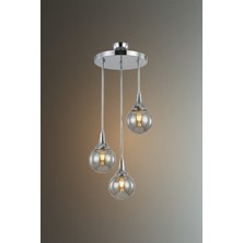 Ronisu Aydınlatma Auravia Sarkıt 3'lü Camlı Avize - Şık Modern Avize