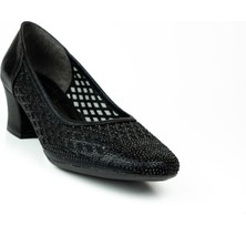 Miss Park Moda 502 Siyah Taşlı Topuklu Abiye Kadın Ayakkabı