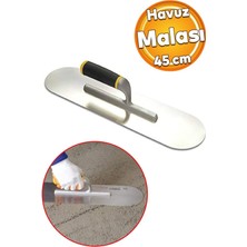 Normadia Metal Elastomer Saplı Havuz ve Çimento Mala 45 Cm, Yüzey Düzleştirme Aracı