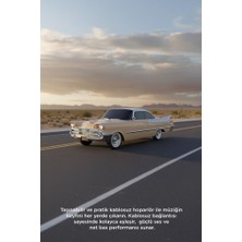 Torima Bluetooth Hoparlör Retro Klasik Araba Tasarımlı Tws 10W Fm USB Speaker D86 Bej