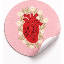 Koliciabla Kalp Love Sticker Etiket (4x4cm) - 54 Adet  Aşkın Modern İmzası