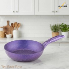Arzu Çelik 22 Cm Granit Tek Saplı Tava - Violet